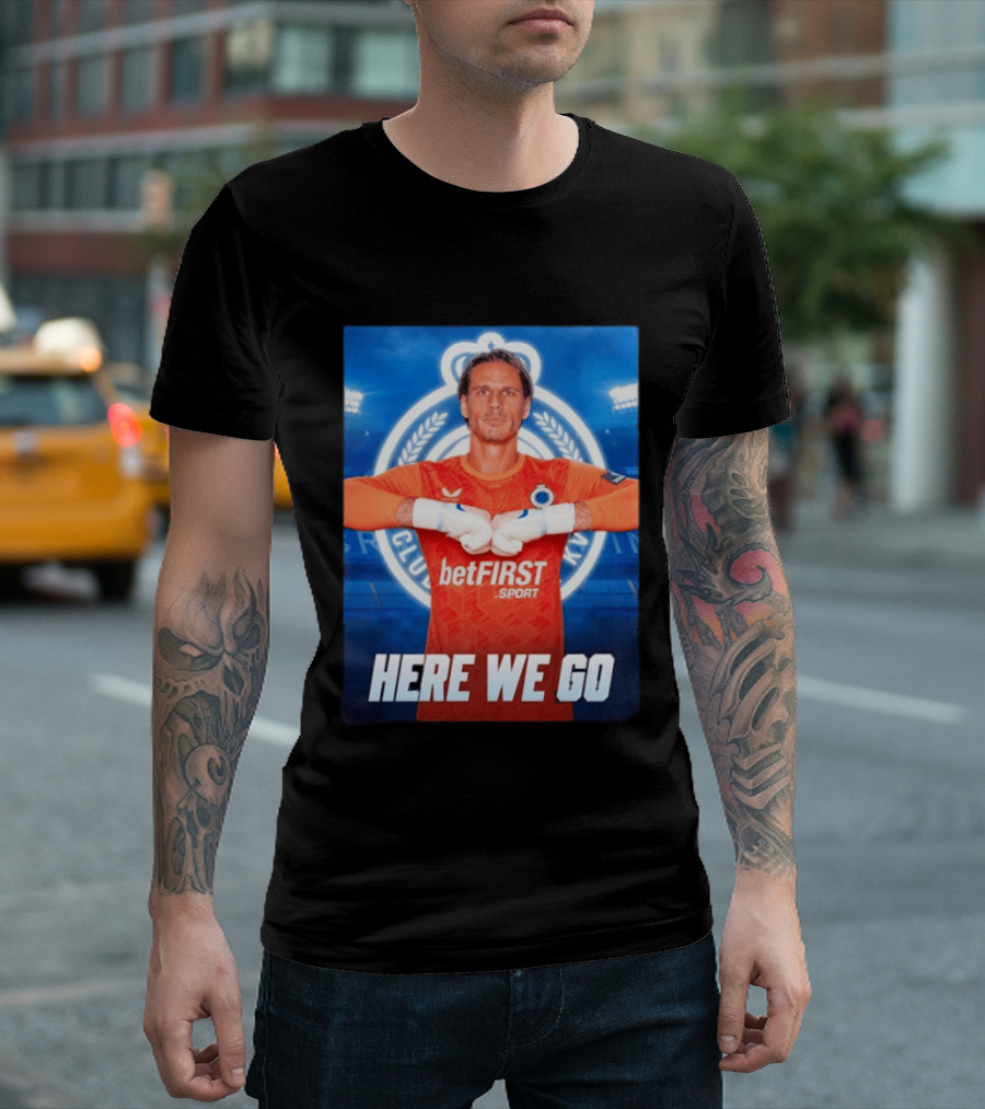 Simon Mignolet Club Brugge KV BetFIRST Sport Here We Go T-Shirt