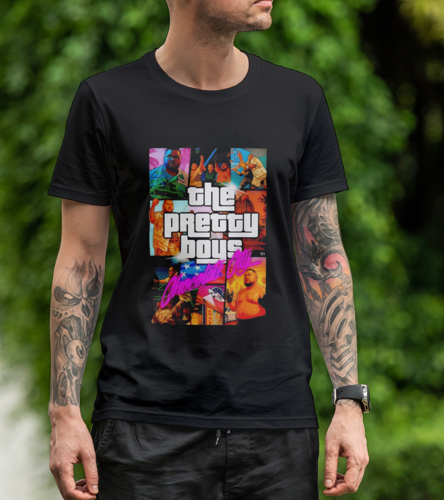 The Pretty Boys Chocolate City Collage Akashi Sushi Gaming Mashup T-Shirt