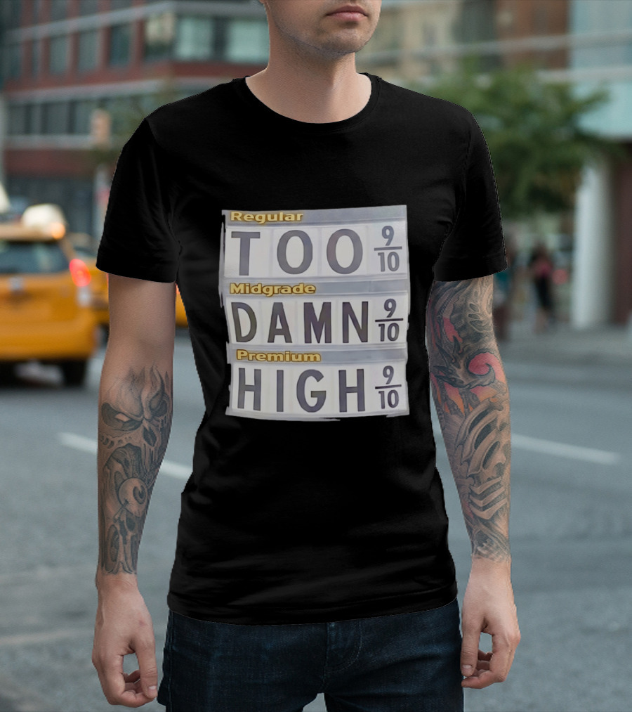 Regular Midgrade Premium Too Damn High Gas Price Meme T-Shirt