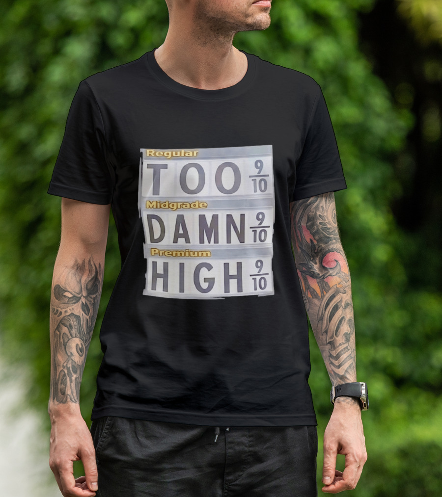 Regular Midgrade Premium Too Damn High Gas Price Meme T-Shirt