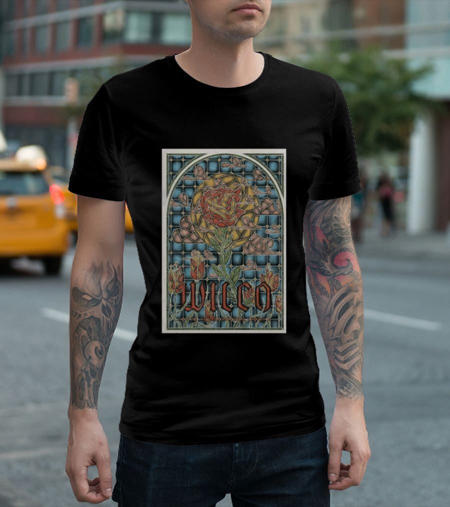 Wilco Sweetland Amphitheatre LaGrange GA Jul 9 2026 Stained Glass Rose T-Shirt