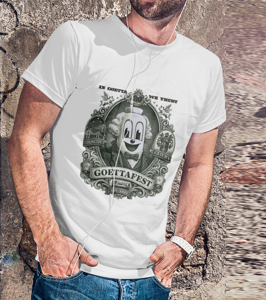 In Goetta We Trust Goettafest Clown Covington Glier's Est 2001 80 Years T-Shirt