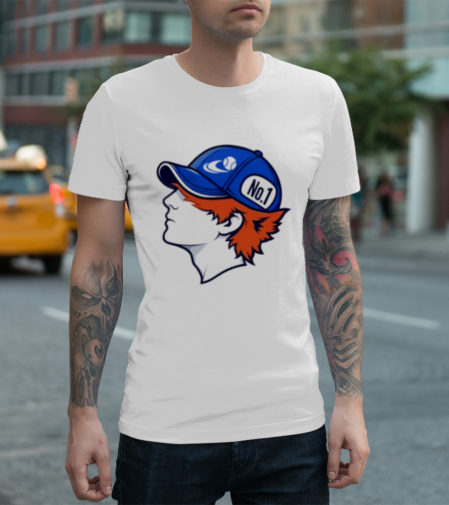 Jannik Sinner No 1 Fox Tennis ATP Player Iconic Cap T-Shirt