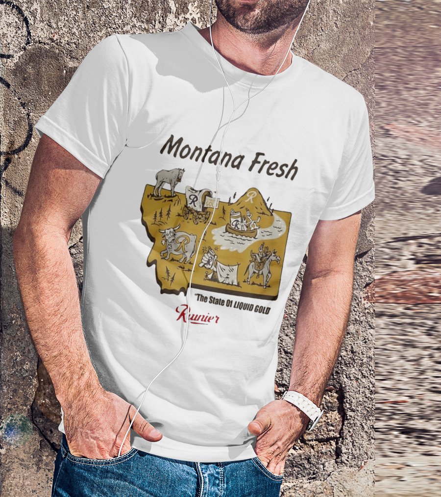 Rainier Montana Fresh The State Of Liquid Gold Liquid Gold T-Shirt