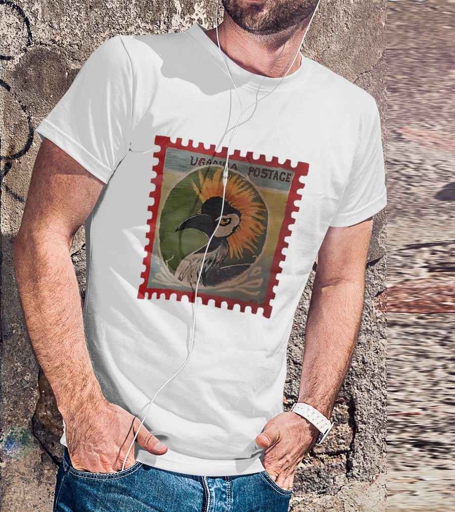 Uganda Postage Stamp Grey Crowned Crane T-Shirt