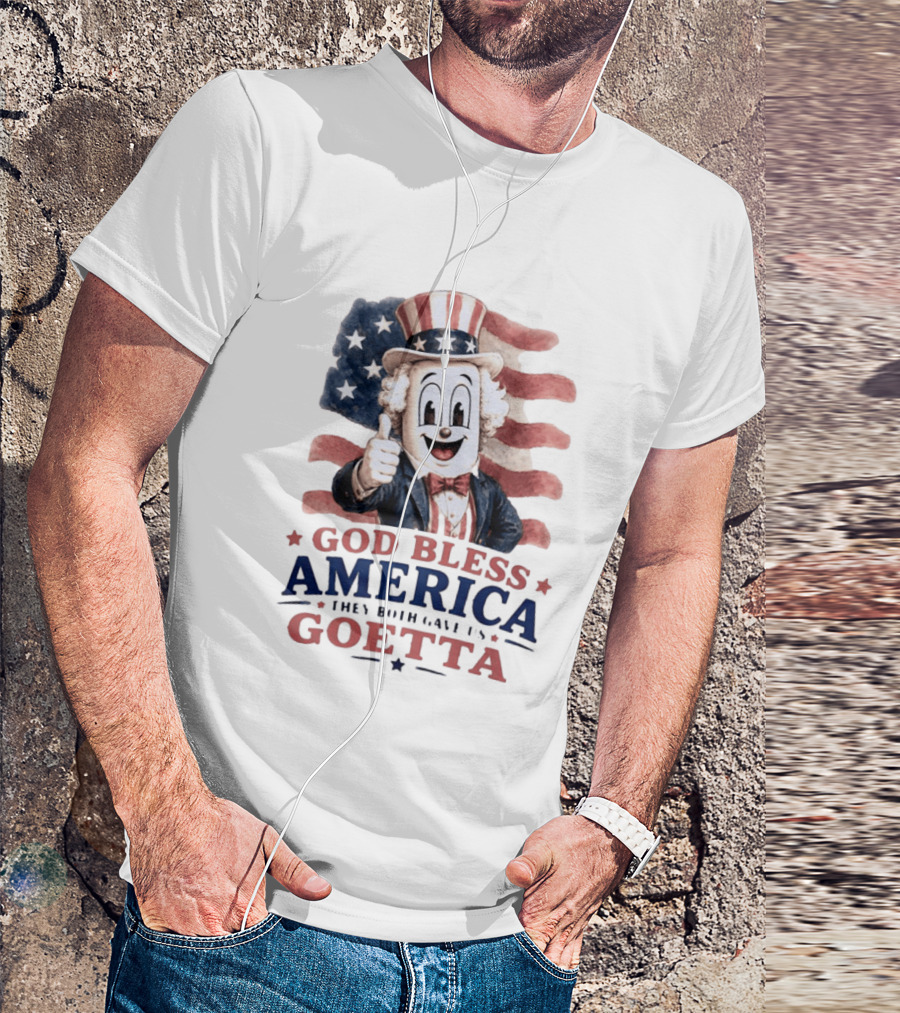 Uncle Sam Thumbs Up God Bless America Goetta Patriotic T-Shirt