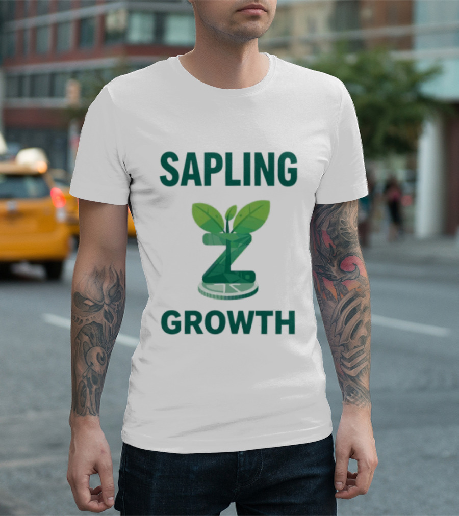 Sapling Growth Z Coin Zcash Crypto Leaf T-Shirt