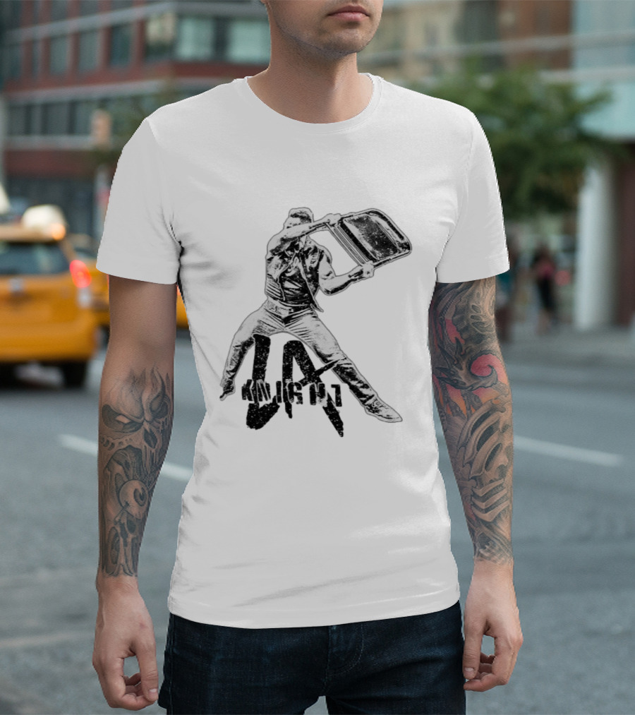 LA Knight Folding Chair Action Pose T-Shirt