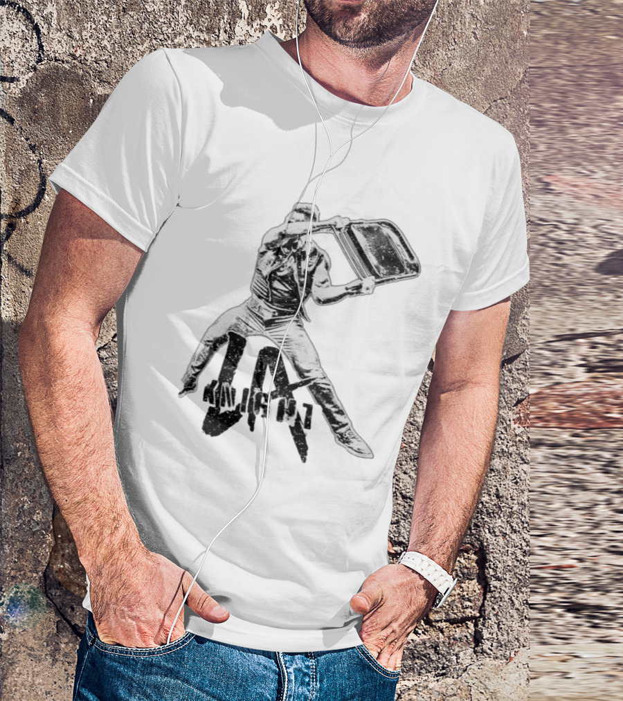 LA Knight Folding Chair Action Pose T-Shirt