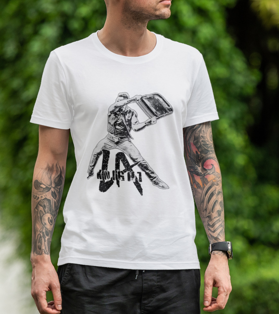 LA Knight Folding Chair Action Pose T-Shirt