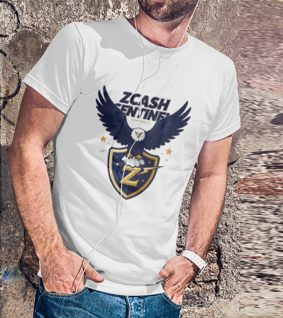 Zcash Sentinel Eagle Shield Cryptocurrency Z T-Shirt