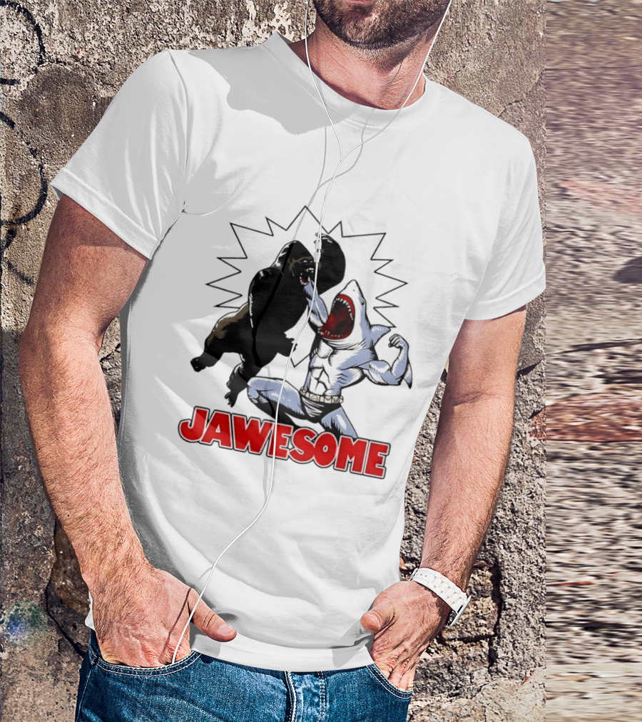 Jawesome Gorilla Vs Shark Battle Showdown T-Shirt