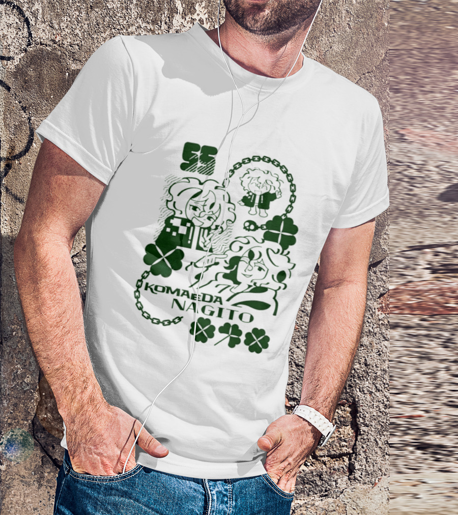 Komaeda Nagito Cute Clover Chain T-Shirt