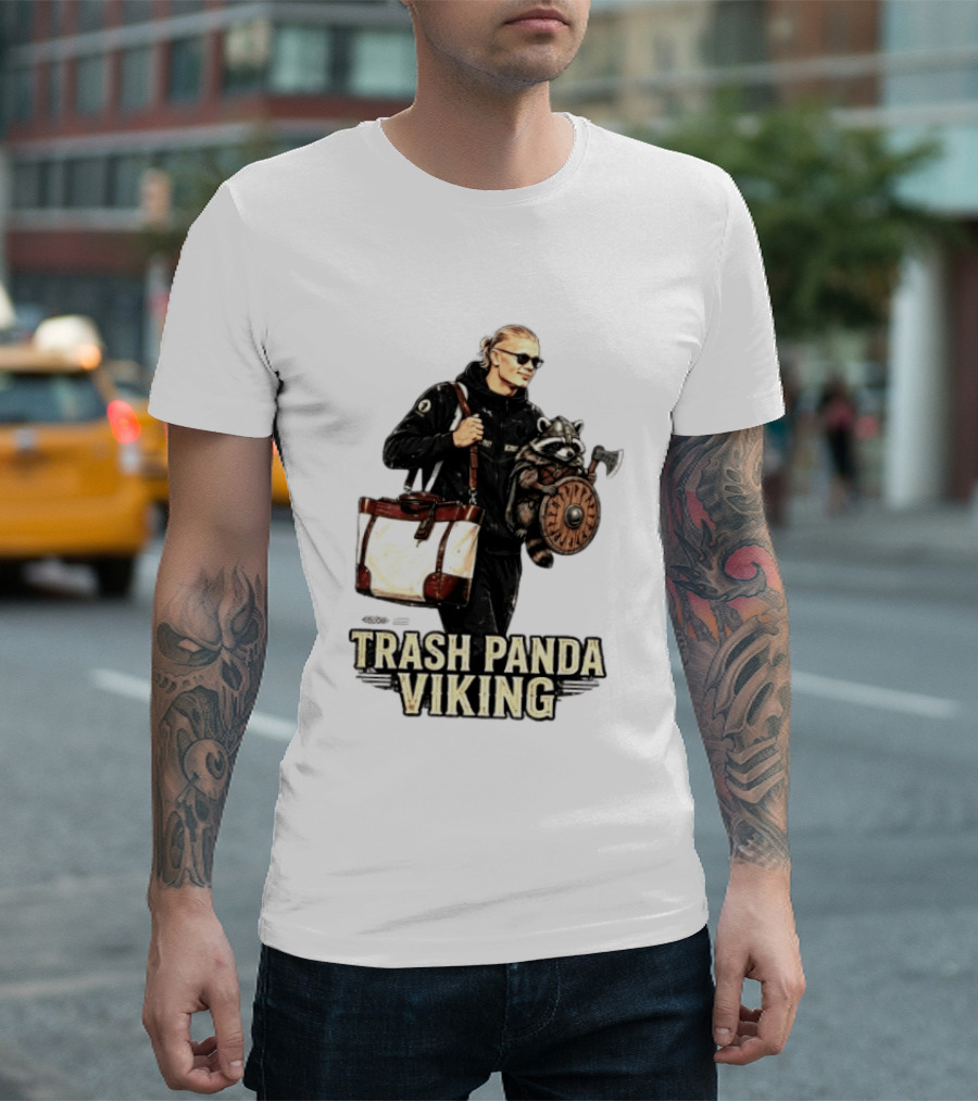 Trash Panda Viking Erling Haaland Football Norway Fans T-Shirt
