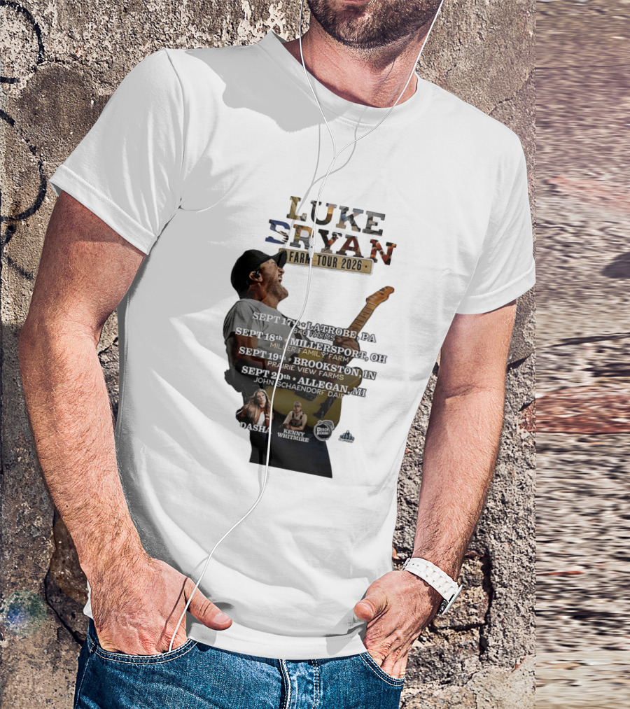Luke Bryan Farm Tour 2026 Latrobe Millersport Brookston Allegan Dasha Kenny Whitmire T-Shirt