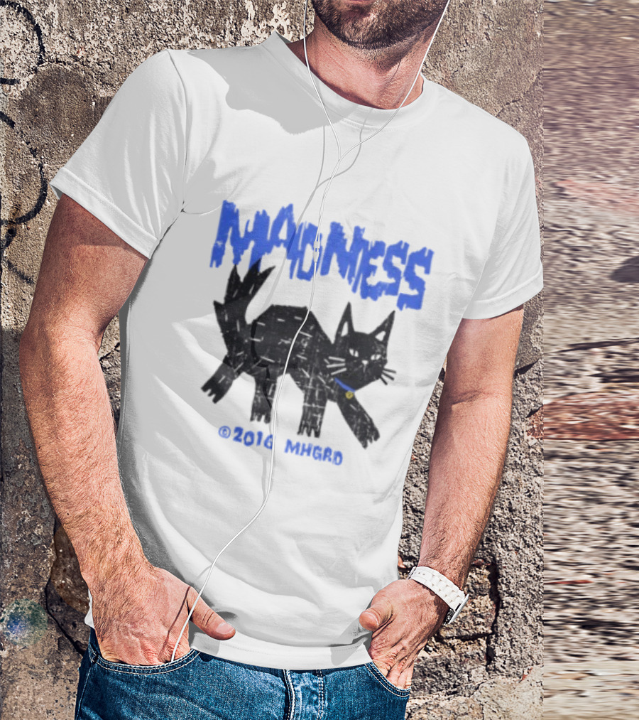 Madness Distressed Black Cat 2016 Madness MHGRD T-Shirt