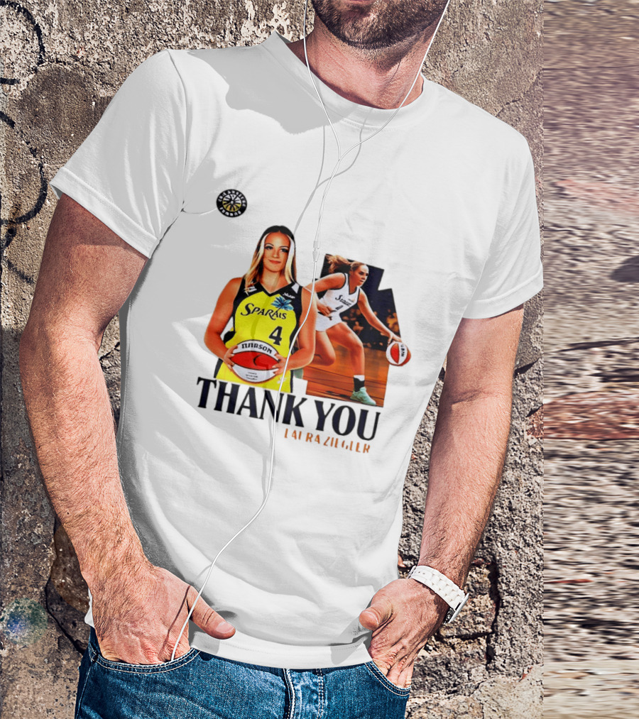 Sparais Laura Ziegler Thank You Basketball #4 Sports T-Shirt