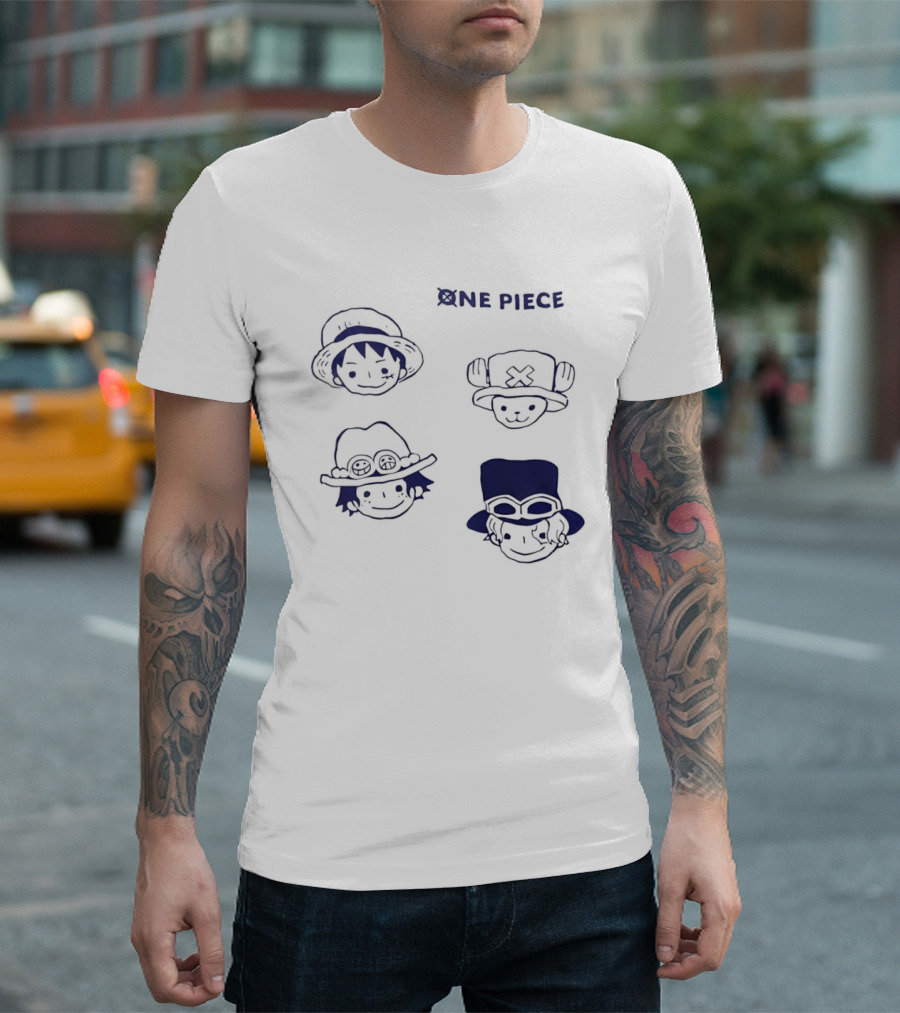 One Piece Luffy Ace Sabo Chopper Characters Manga Anime T-Shirt