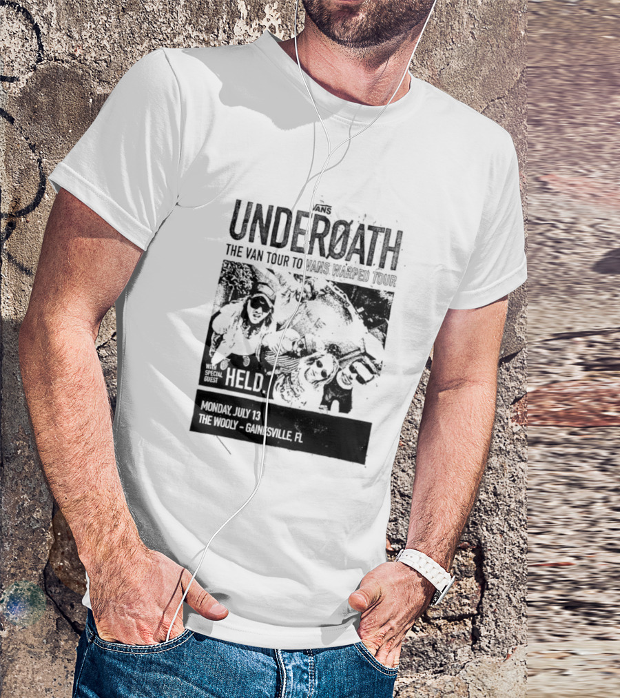Underoath The Van Tour To 2026 Warped Tour Monday July 13 The Wooly Gainesville FL T-Shirt