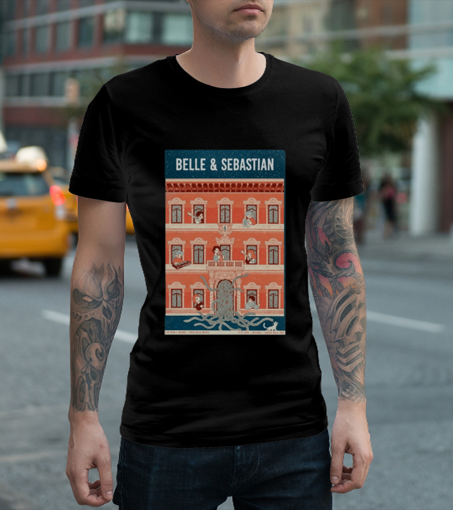 Belle And Sebastian July 12 13 2026 Italy Milan Bologna Tour Parco Della Musica Sonic Music Park T-Shirt