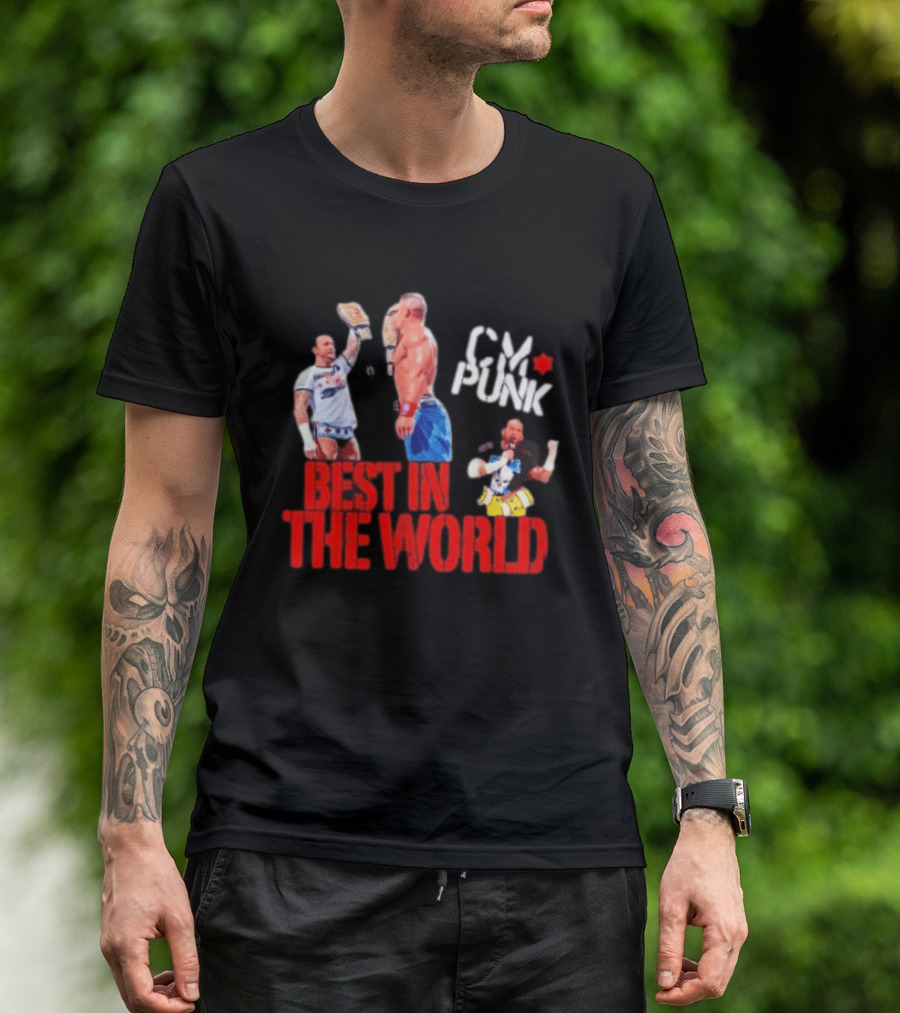 CM Punk WWE Best In The World Collage Wrestling T-Shirt
