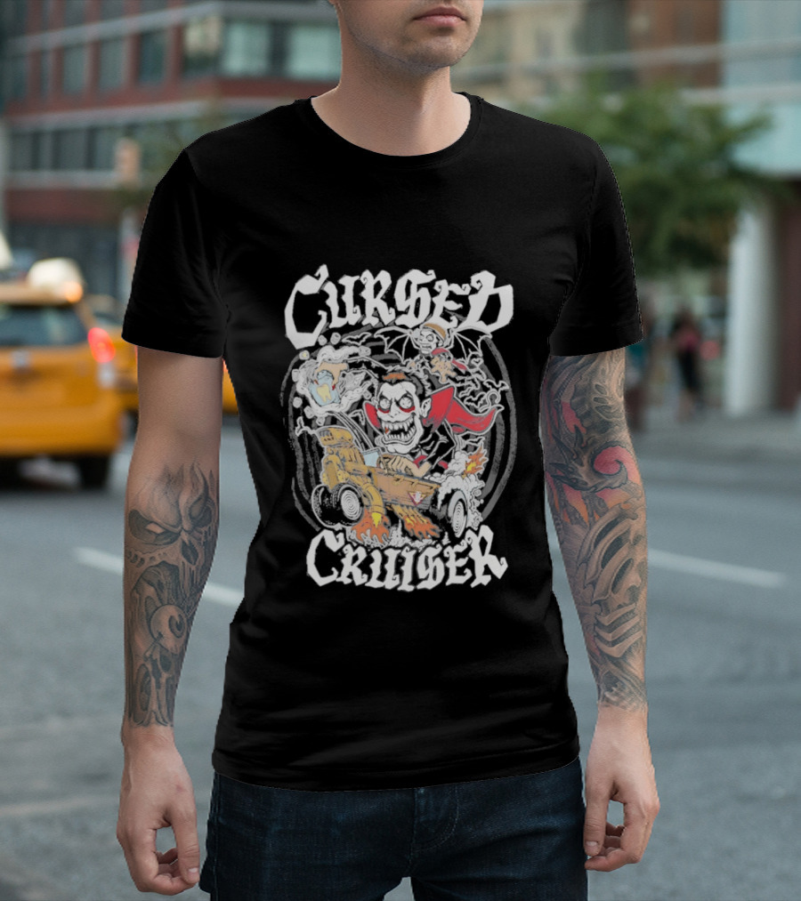 Cursed Cruiser Danhausen Monster Riding Vehicle T-Shirt