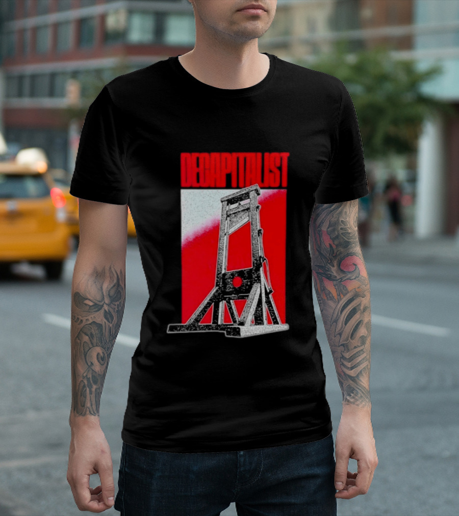 Decapitalist Guillotine Red Anti Capitalism T-Shirt