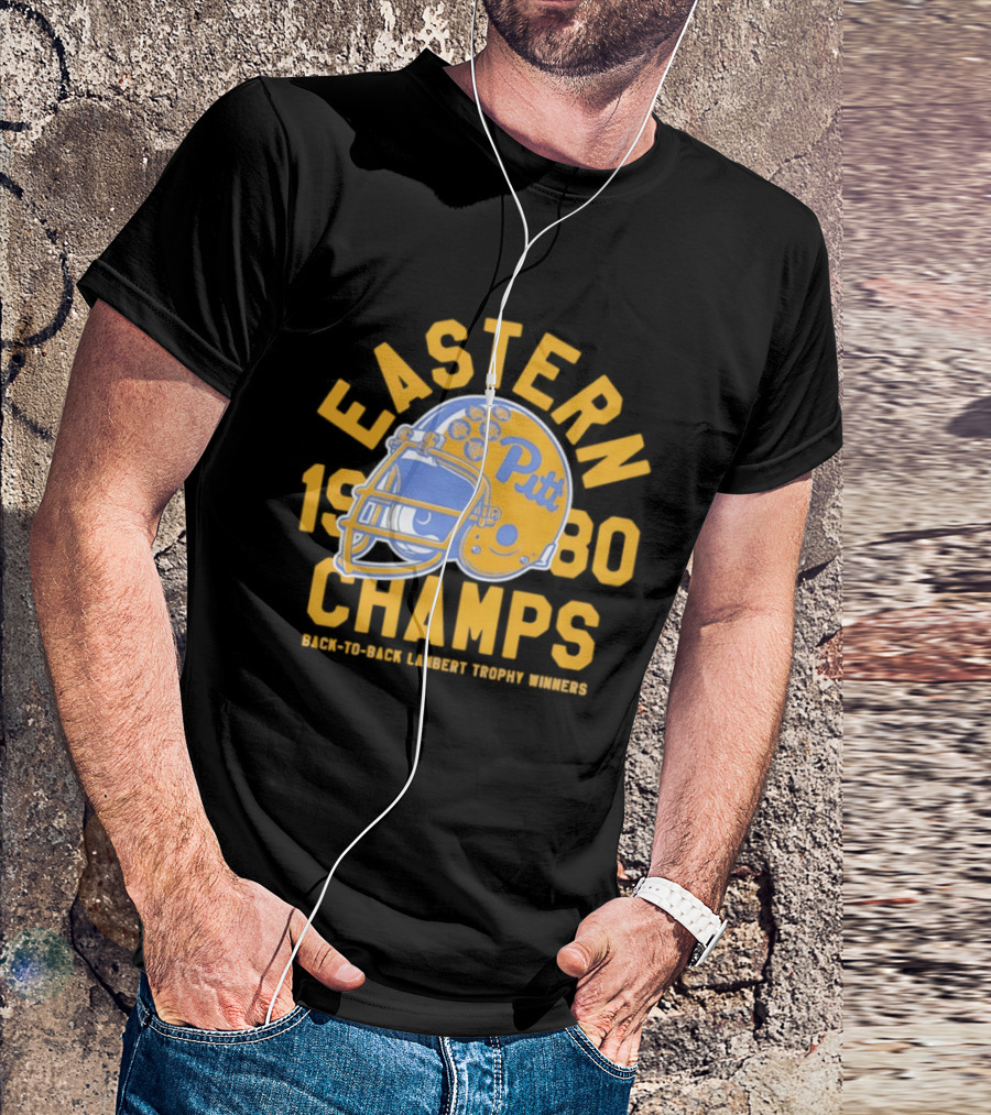 Eastern 1980 Champs Pitt Back To Back Lambert Trophy Winners Football Helmet T-Shirt