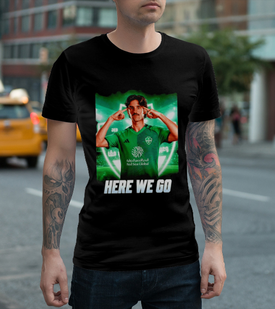 Francisco Trincão Al Ahli Transfer Here We Go Green Jersey T-Shirt