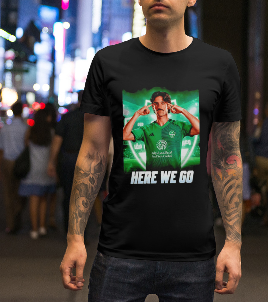 Francisco Trincão Al Ahli Transfer Here We Go Green Jersey T-Shirt