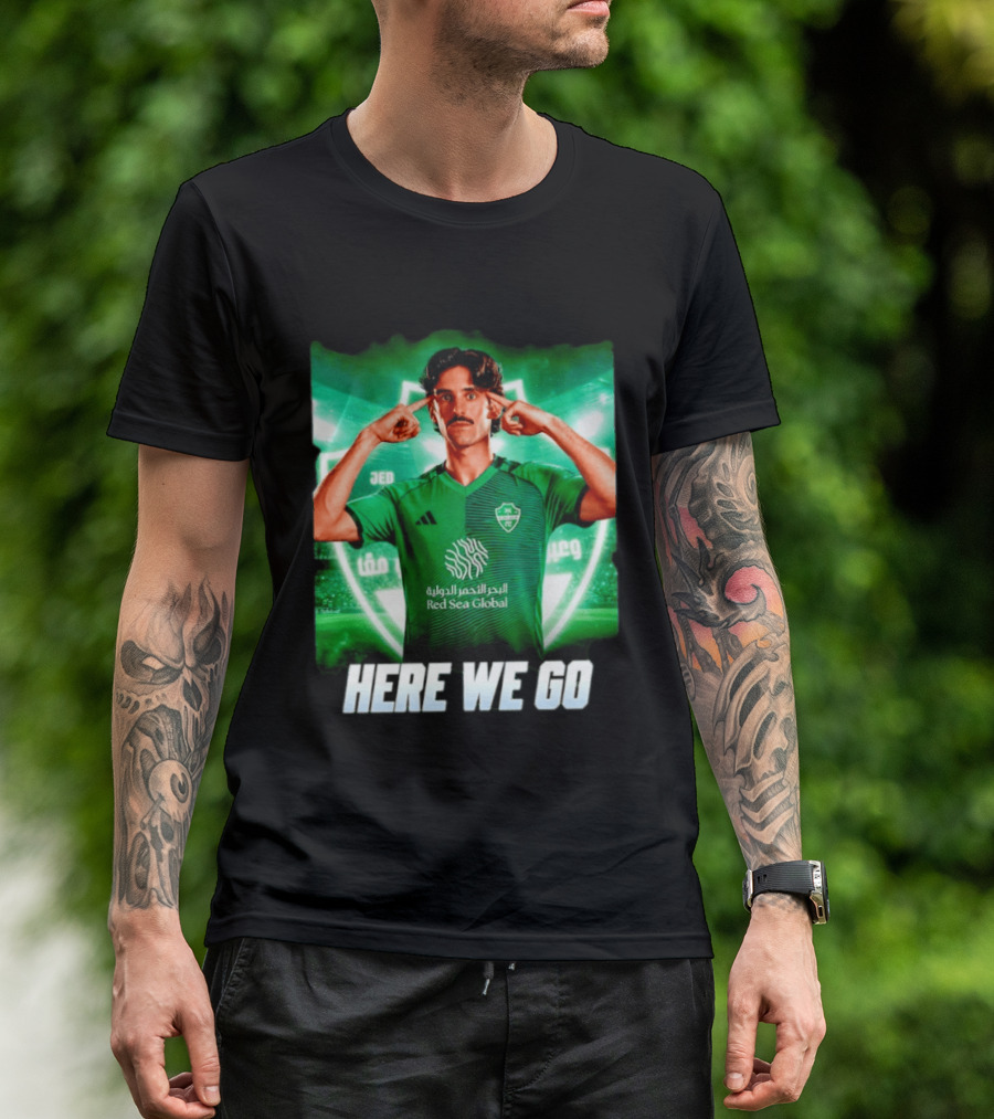 Francisco Trincão Al Ahli Transfer Here We Go Green Jersey T-Shirt