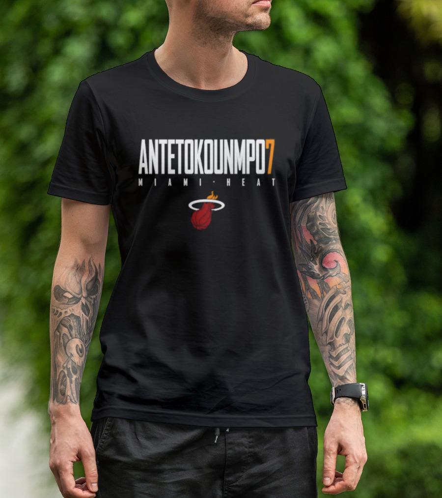 Antetokounmpo 7 Miami Heat Basketball T-Shirt