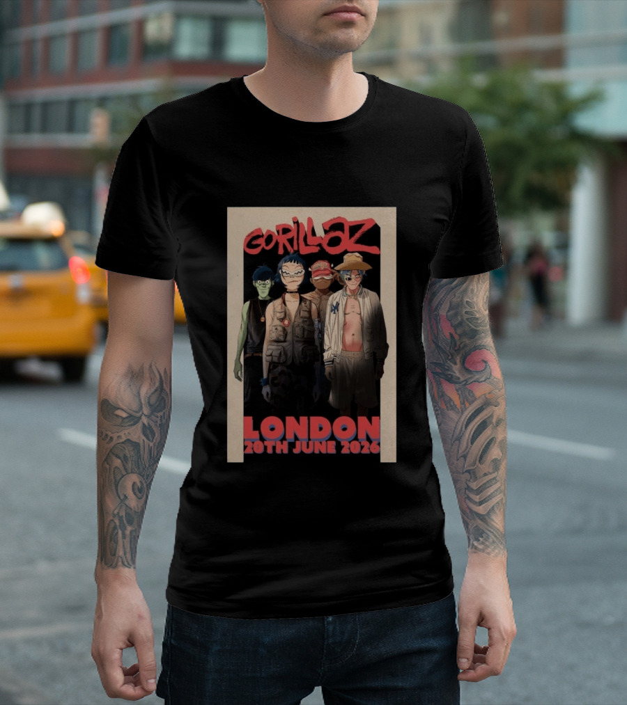 GORILLAZ London 20th June 2026 Event T-Shirt