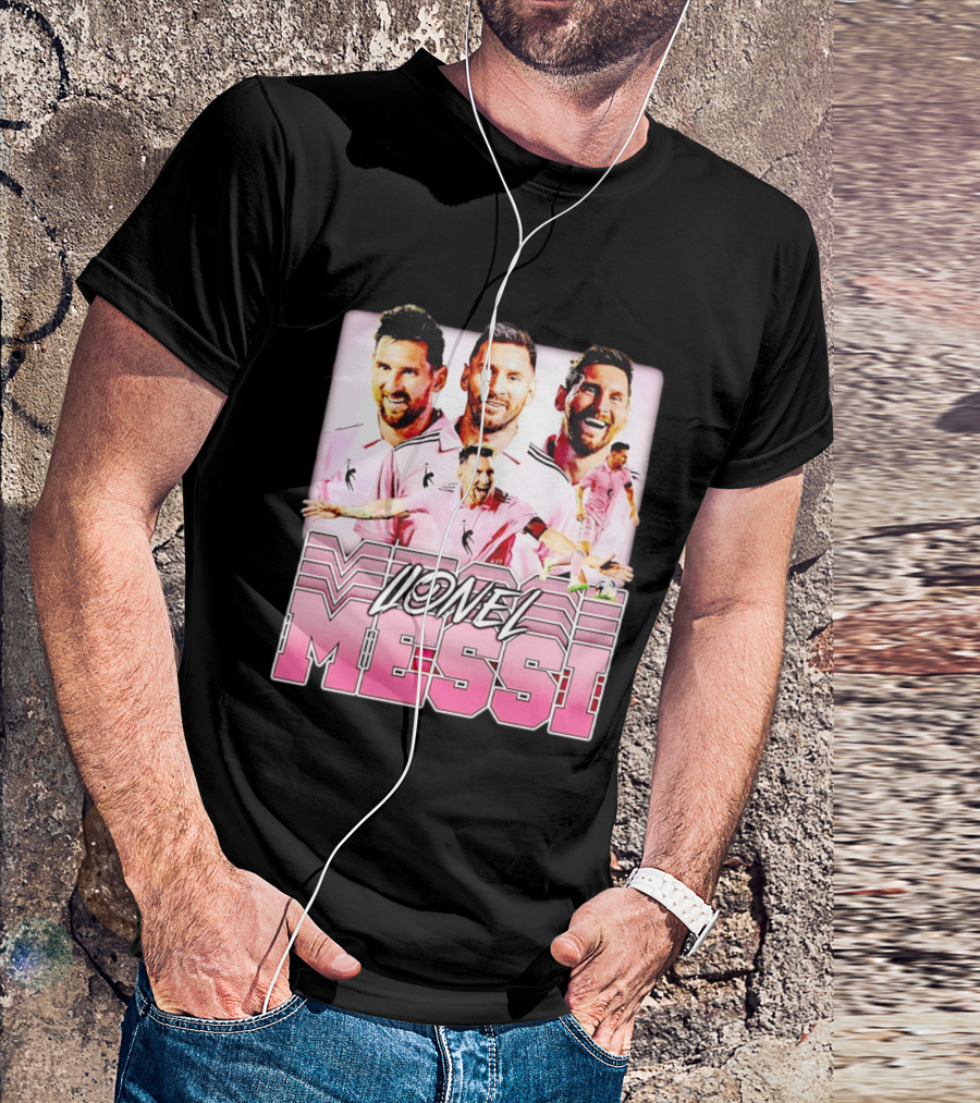 Lionel Messi Inter Miami Celebration Pink Jersey T-Shirt