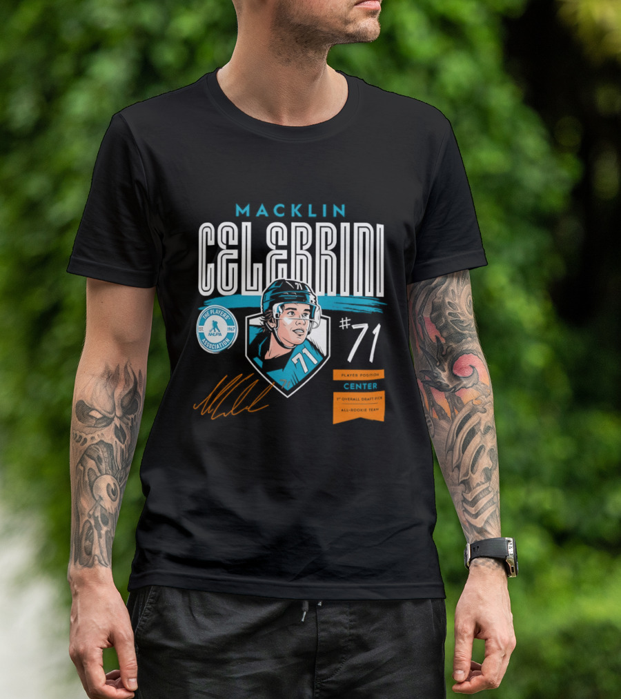Macklin Celebrini NHLPA Player Association 71 T-Shirt