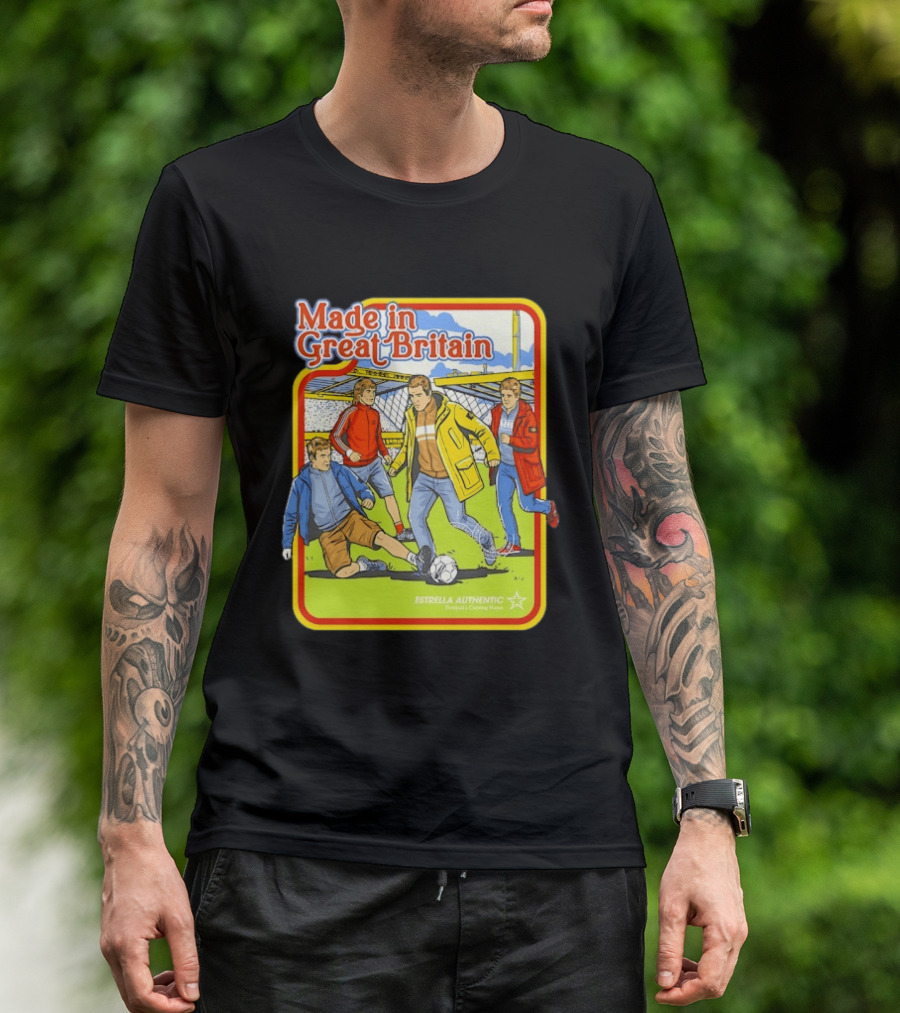 Made In Great Britain Estrella Authentic Football's Coming Home Soccer Game T-Shirt
