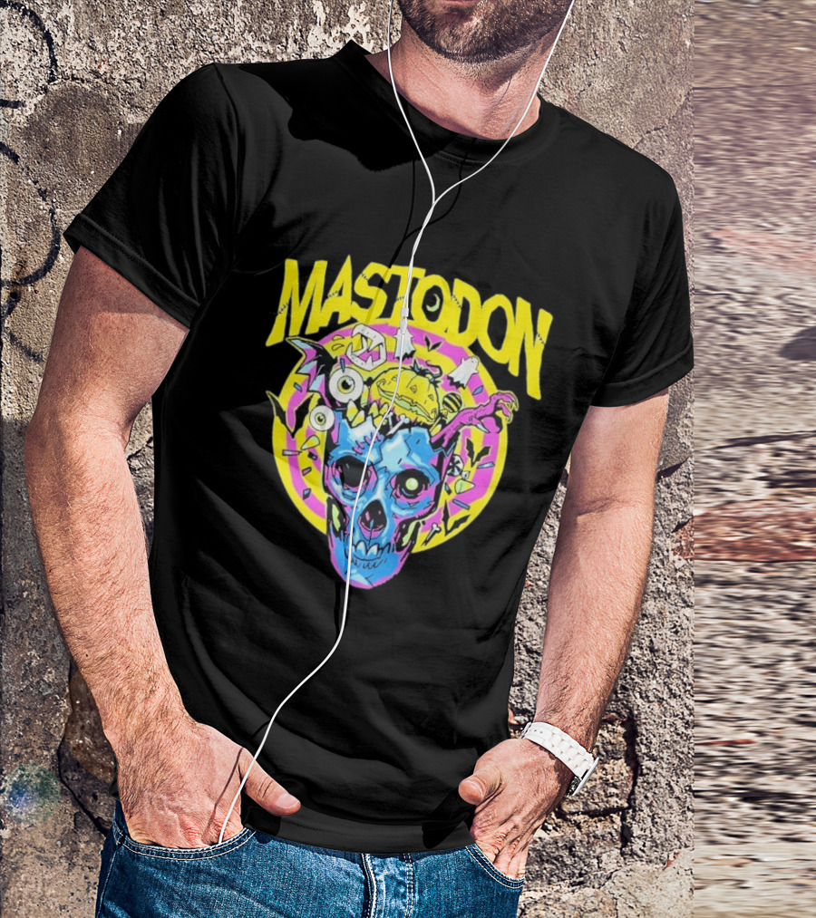 Mastodon Samhain Splosion Skull Halloween Pumpkin Bat Horn Eyeball Explosion T-Shirt
