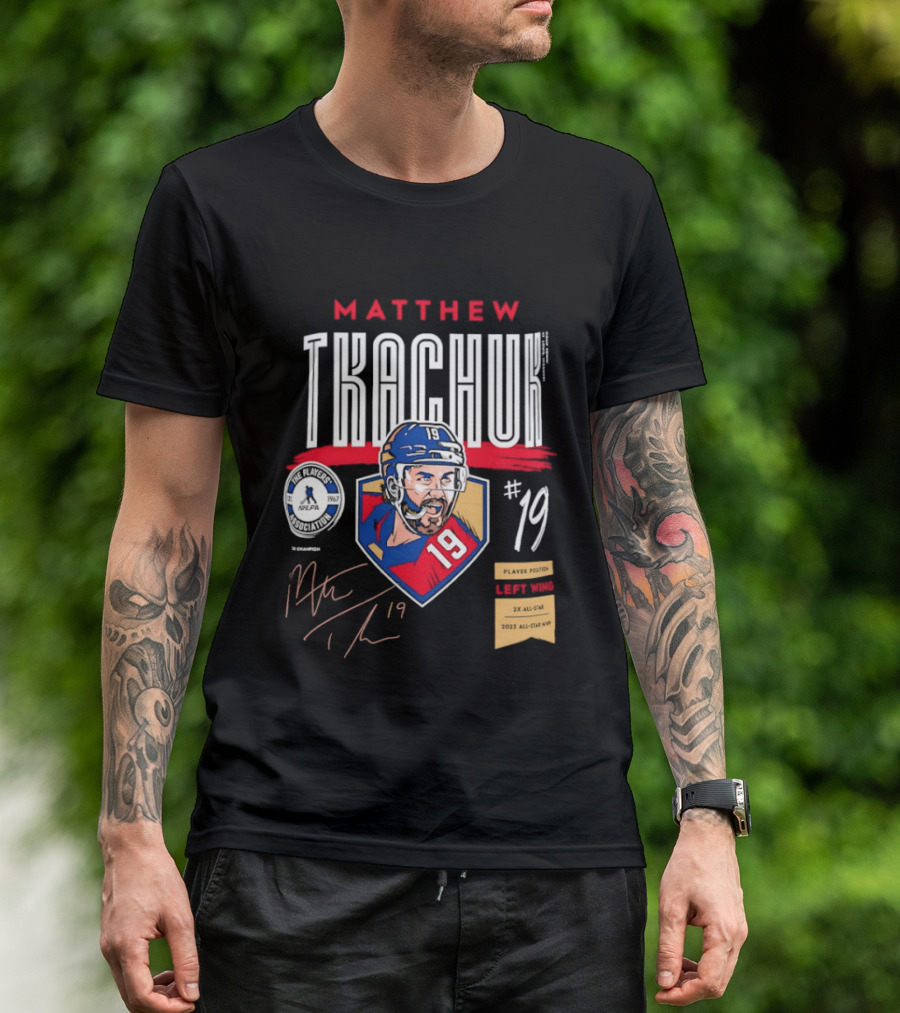Matthew Tkachuk No19 Florida Panthers Left Wing Hockey Player T-Shirt