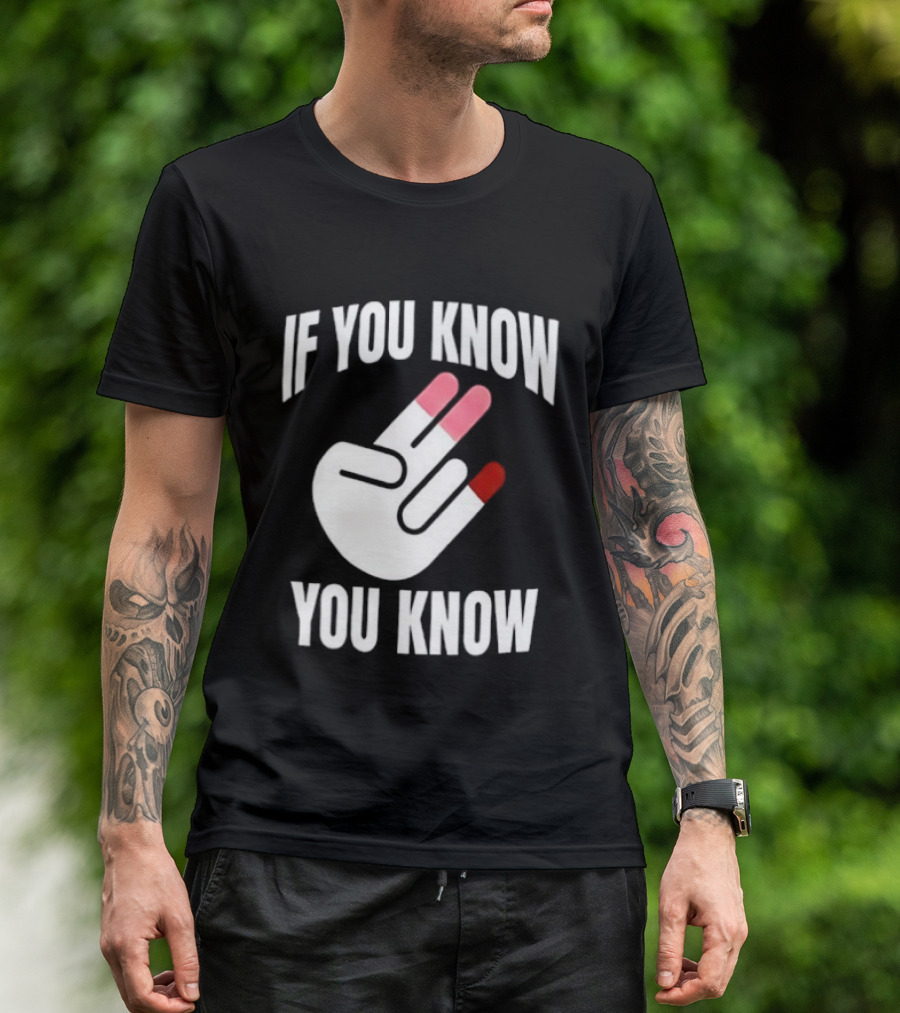 If You Know You Know Hand Gesture IYKYK Text And Finger T-Shirt