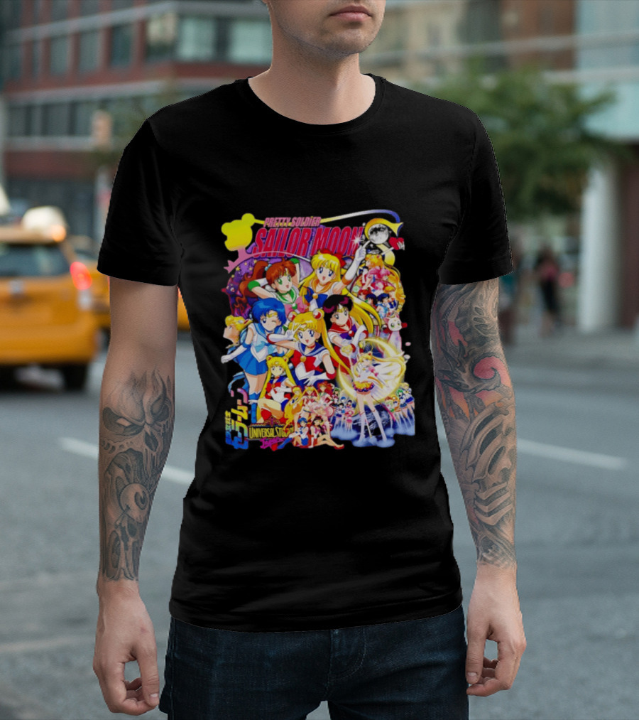 Pretty Soldier Sailor Moon Universal Studios Japan Anime Characters T-Shirt