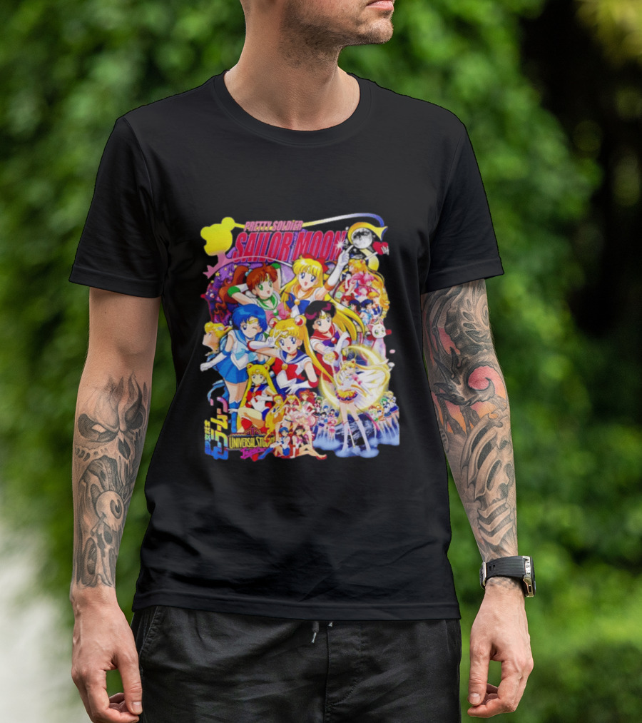 Pretty Soldier Sailor Moon Universal Studios Japan Anime Characters T-Shirt