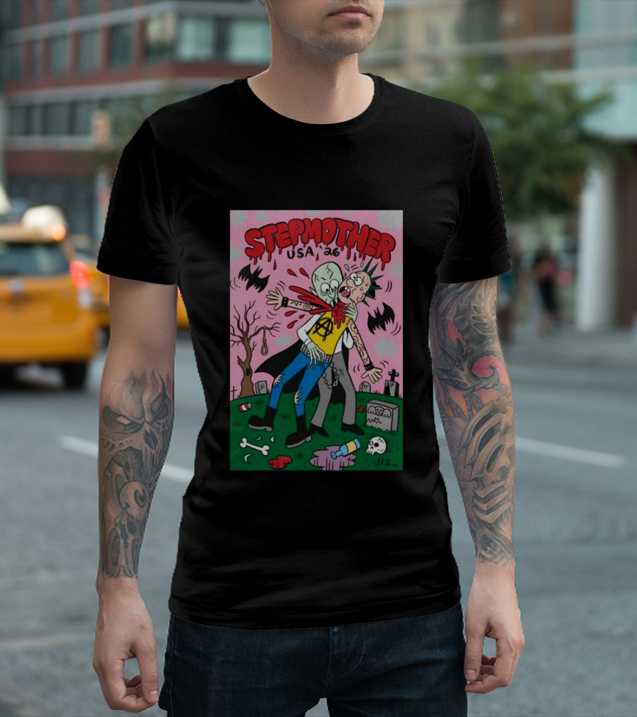 Stepmother USA 26 Punk Vampire Graveyard Scene T-Shirt