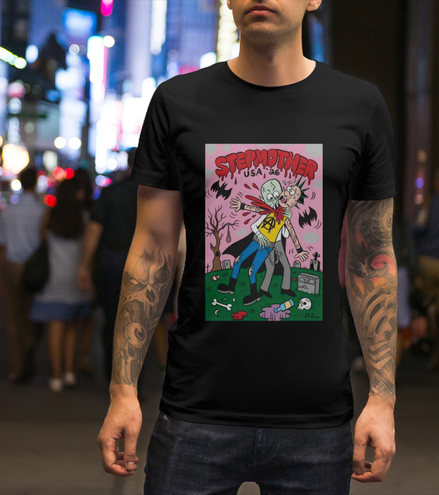 Stepmother USA 26 Punk Vampire Graveyard Scene T-Shirt