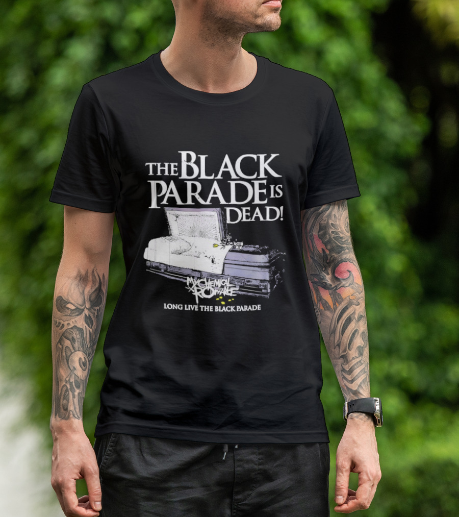 The Black Parade Is Dead My Chemical Romance Long Live The Black Parade Coffin Image T-Shirt