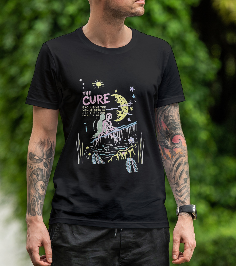 The Cure Exclusive Venue Berlin 4 6 12 2023 Beneath Crescent Moon T-Shirt