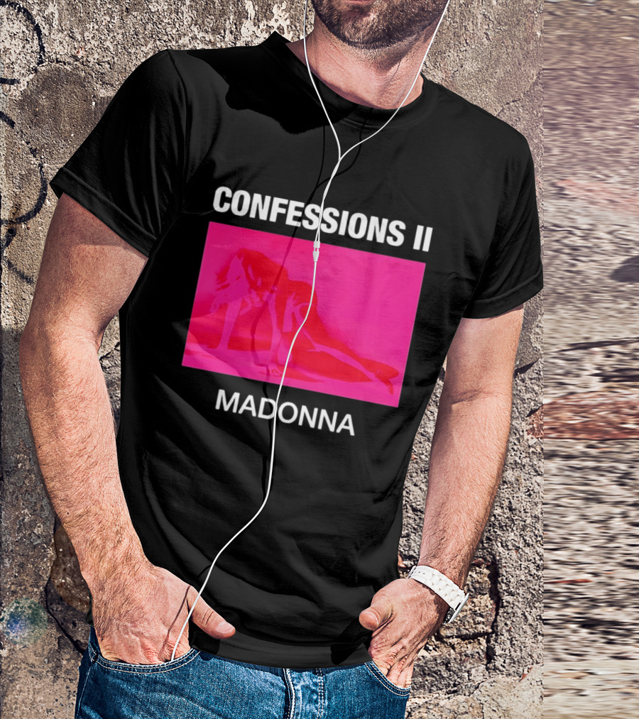 CONFESSIONS II MADONNA Pop Music Album Cover Vibrant Pink Collage T-Shirt