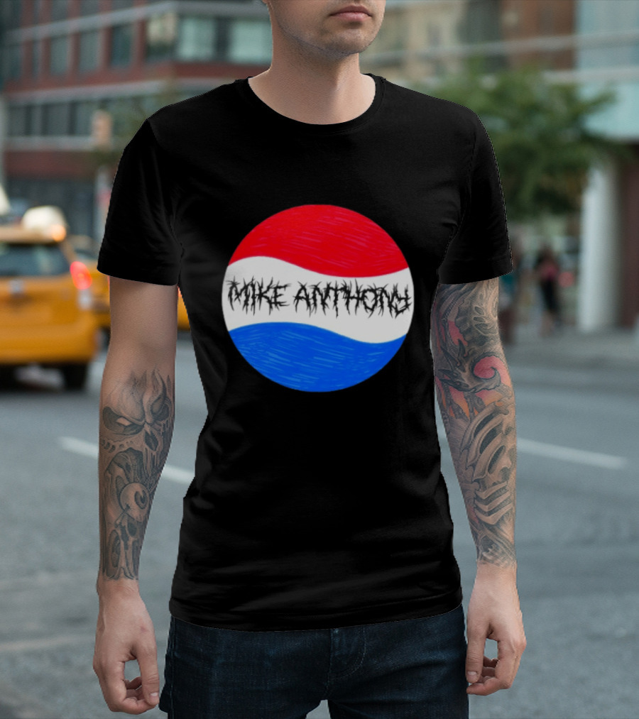 Mike Anthony Pepsi Symbol Bold Text Classic Circle T-Shirt