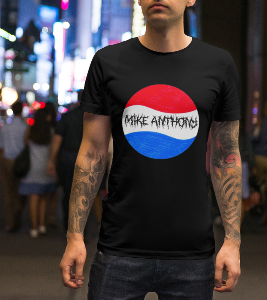 Mike Anthony Pepsi Symbol Bold Text Classic Circle T-Shirt