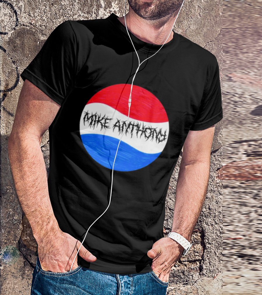Mike Anthony Pepsi Symbol Bold Text Classic Circle T-Shirt
