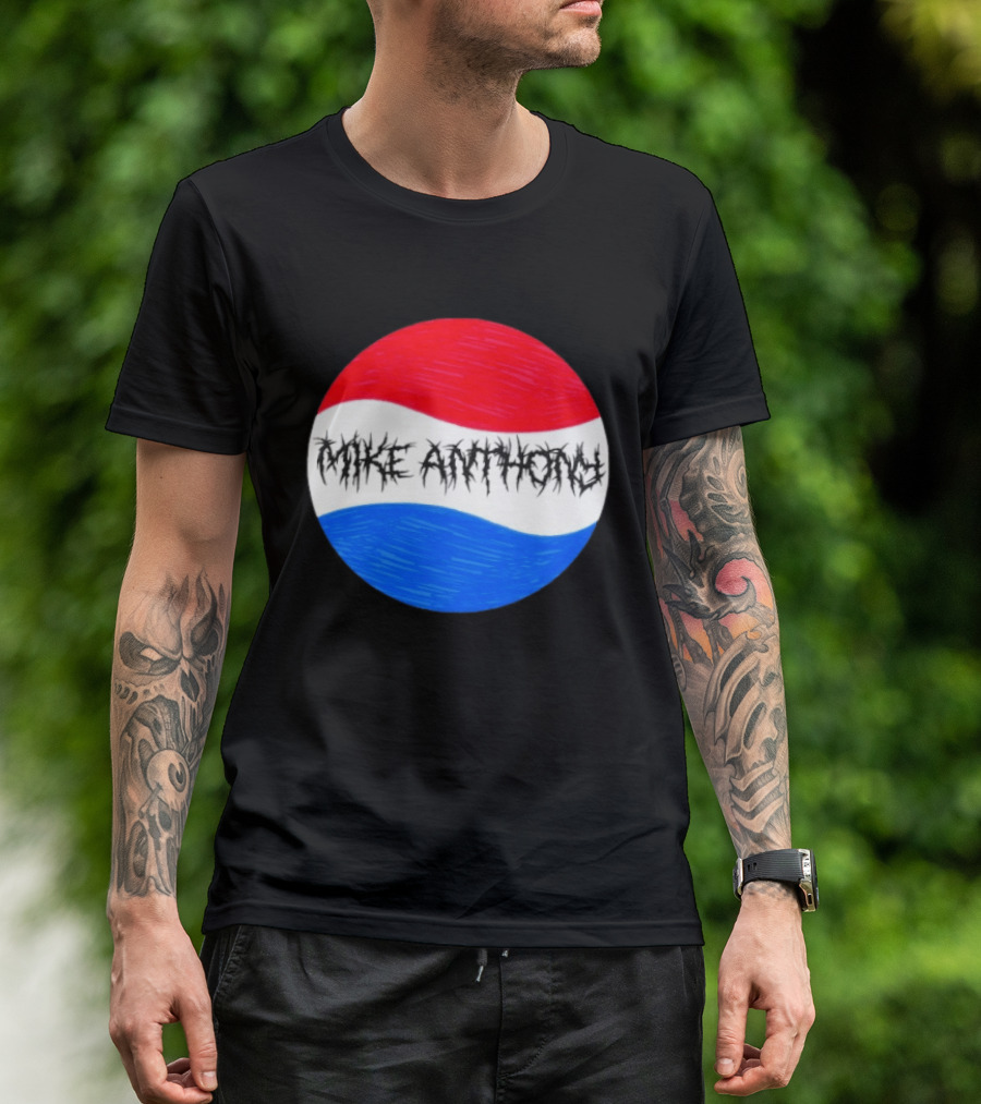Mike Anthony Pepsi Symbol Bold Text Classic Circle T-Shirt